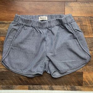 Madewell XXS Pinstripe Elastic Shorts